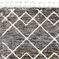 2' X 7' Mocha Geometric Diamond Runner Rug With Fringe