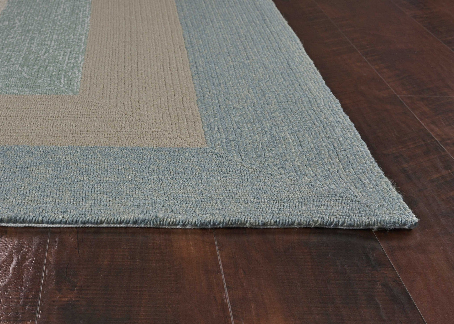 66 X 66 Ivory  Blue Polyester Rug