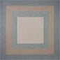 66 X 66 Ivory  Blue Polyester Rug