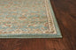 31" X 96" Turquoise Polypropylene Rug