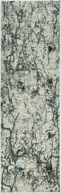 7'X10' Ivory Mist Machine Woven Abstract Splatter Indoor Area Rug