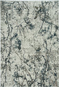 7'X10' Ivory Mist Machine Woven Abstract Splatter Indoor Area Rug