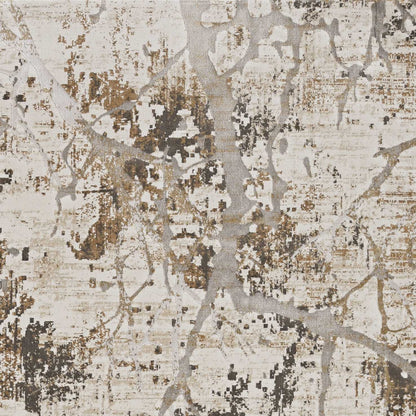 114 X 156 Ivory Or Gold Polypropylene Or Viscose Rug