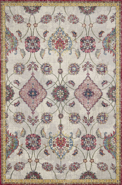 63" X 91" Blue Polypropylene Rug