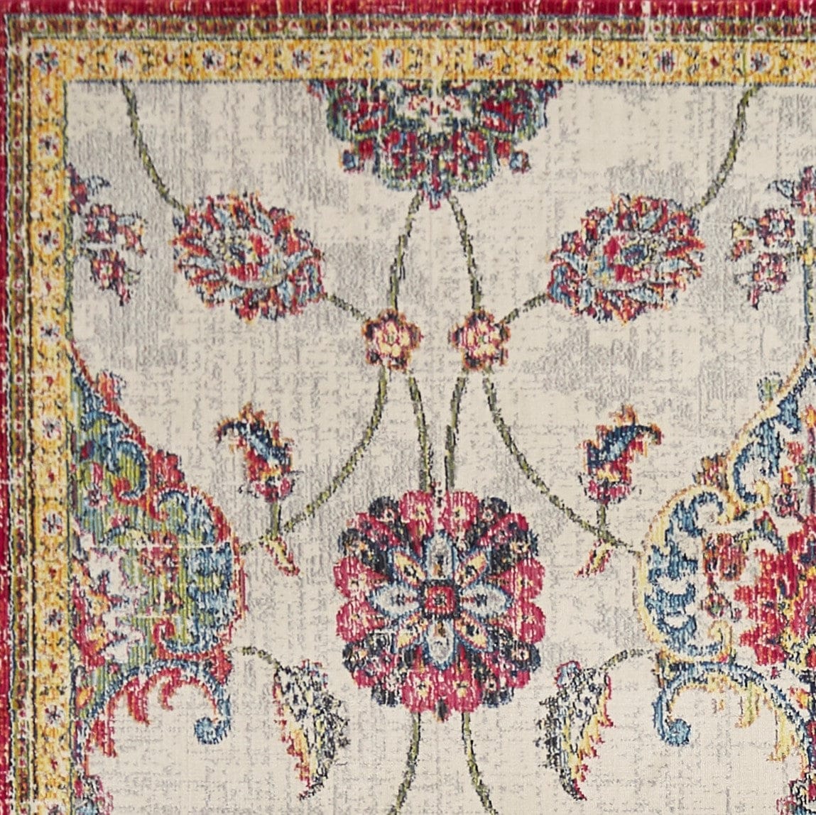 63" X 91" Blue Polypropylene Rug