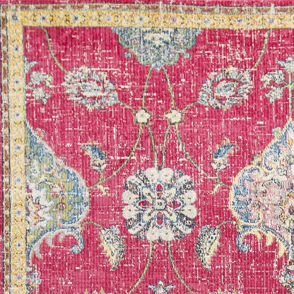 63" X 91" Blue Polypropylene Rug