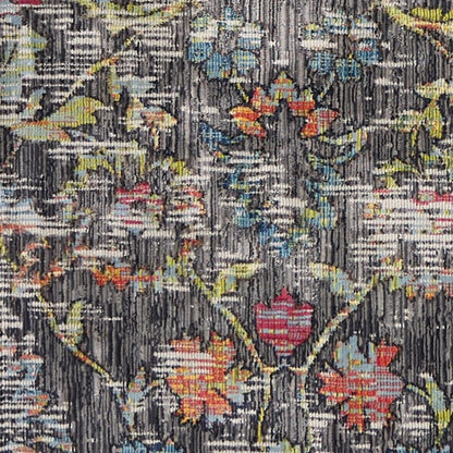 39" X 59" Charcoal Polypropylene Rug