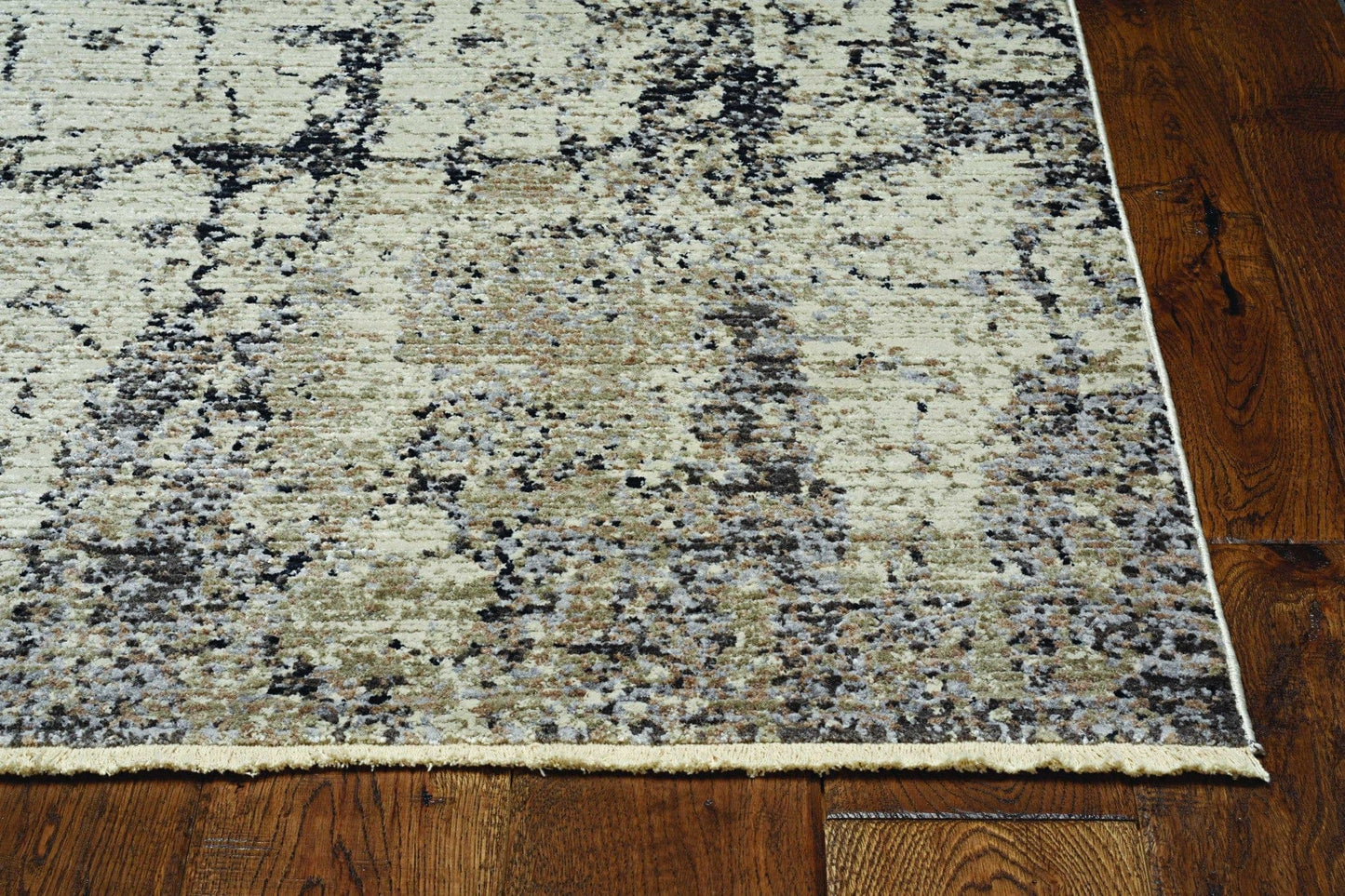 8' Ivory Gold Machine Woven Geometric Indoor Runner Rug