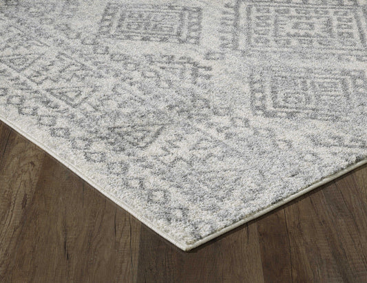 2' X 7' Ivory Or Grey Polypropylene Area Rug