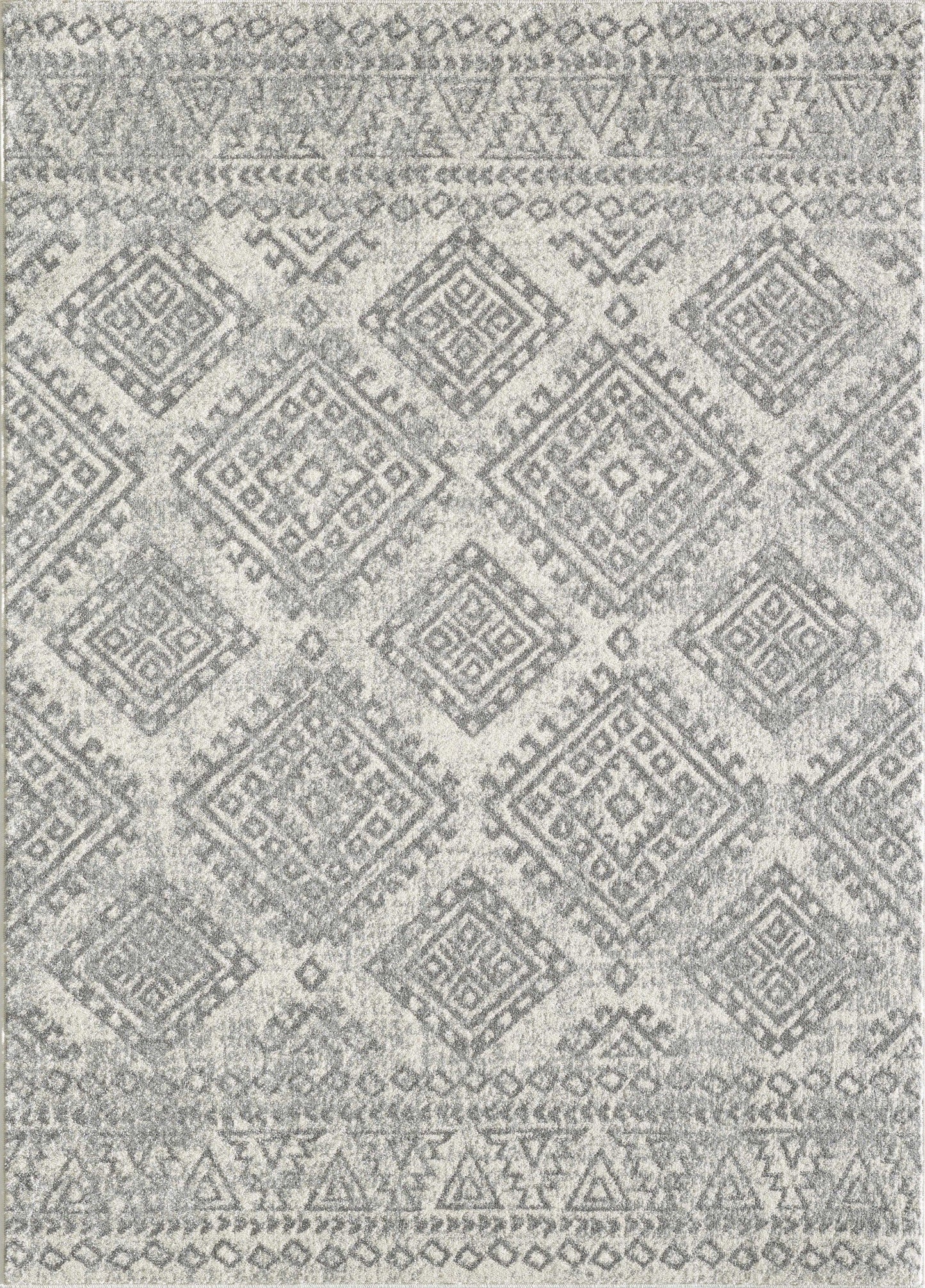 2' X 7' Ivory Or Grey Polypropylene Area Rug