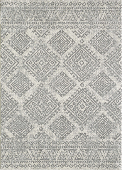 2' X 7' Ivory Or Grey Polypropylene Area Rug