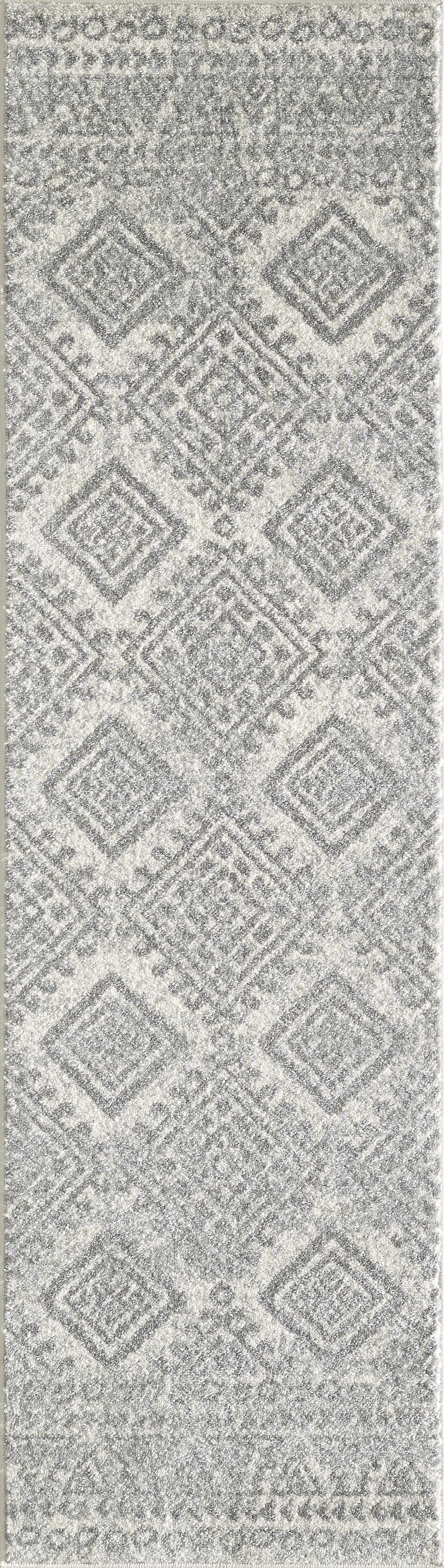 2' X 7' Ivory Or Grey Polypropylene Area Rug