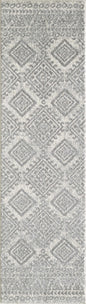 2' X 7' Ivory Or Grey Polypropylene Area Rug