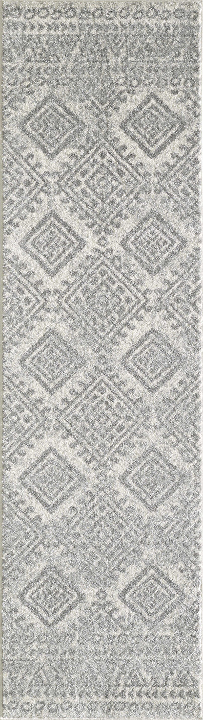 2' X 7' Ivory Or Grey Polypropylene Area Rug