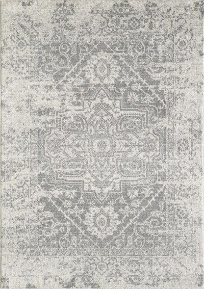 2' X 7' Grey Polypropylene Area Rug
