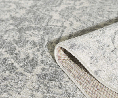 2' X 7' Grey Polypropylene Area Rug