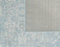 7' Spa Blue Machine Woven Distressed Medallion Indoor Runner Rug