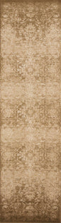 5'X8' Beige Machine Woven Distressed Floral Traditional Indoor Area Rug