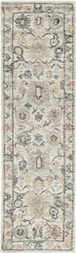 8'X11' Ivory Hand Tufted Space Dyed Floral Traditional Indoor Area Rug