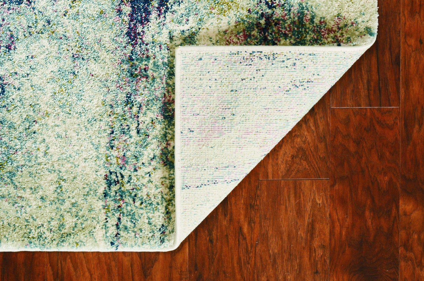 3'X5' Ivory Machine Woven Abstract Splatter Indoor Area Rug