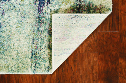 3'X5' Ivory Machine Woven Abstract Splatter Indoor Area Rug