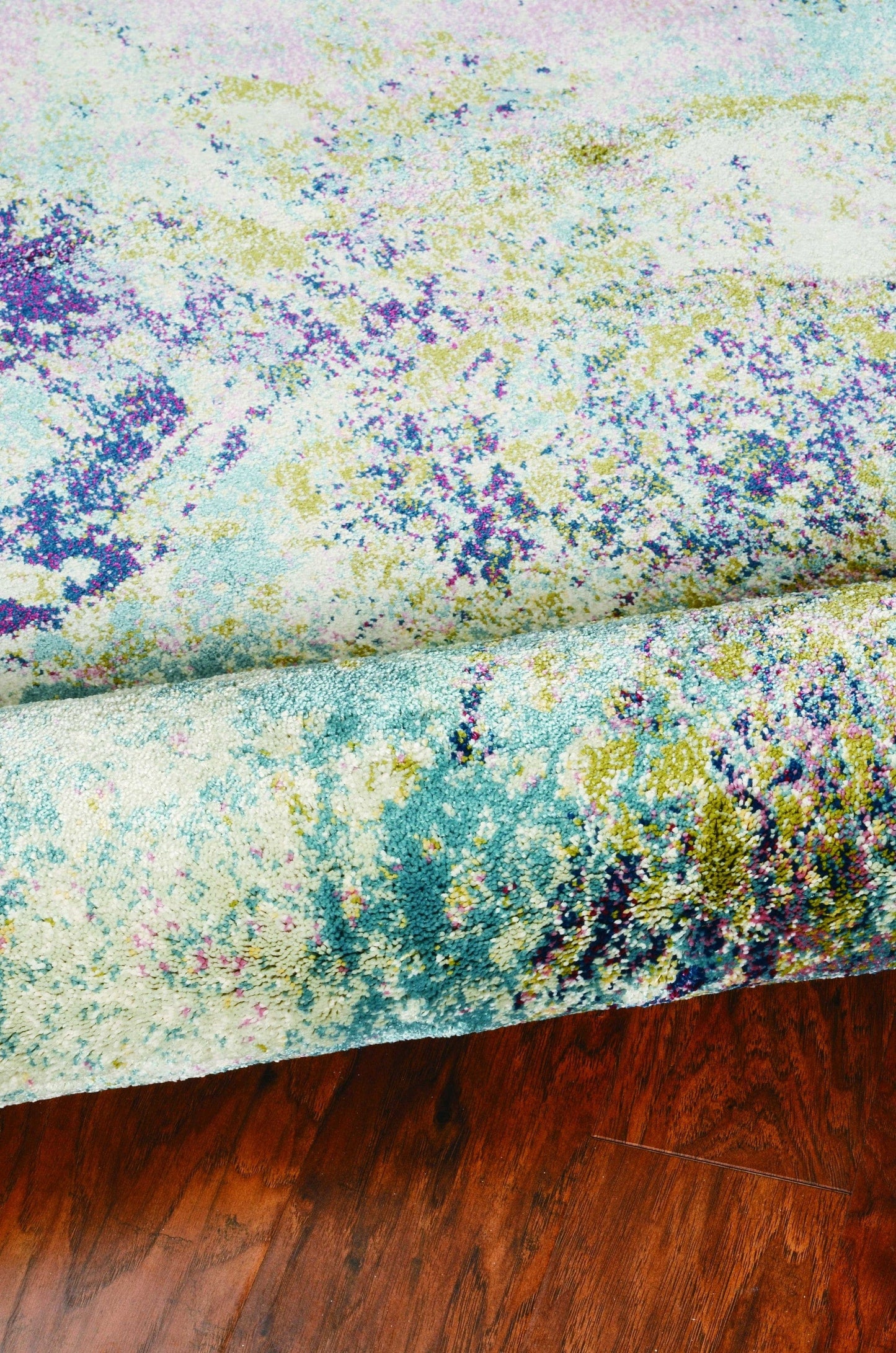 3'X5' Ivory Machine Woven Abstract Splatter Indoor Area Rug