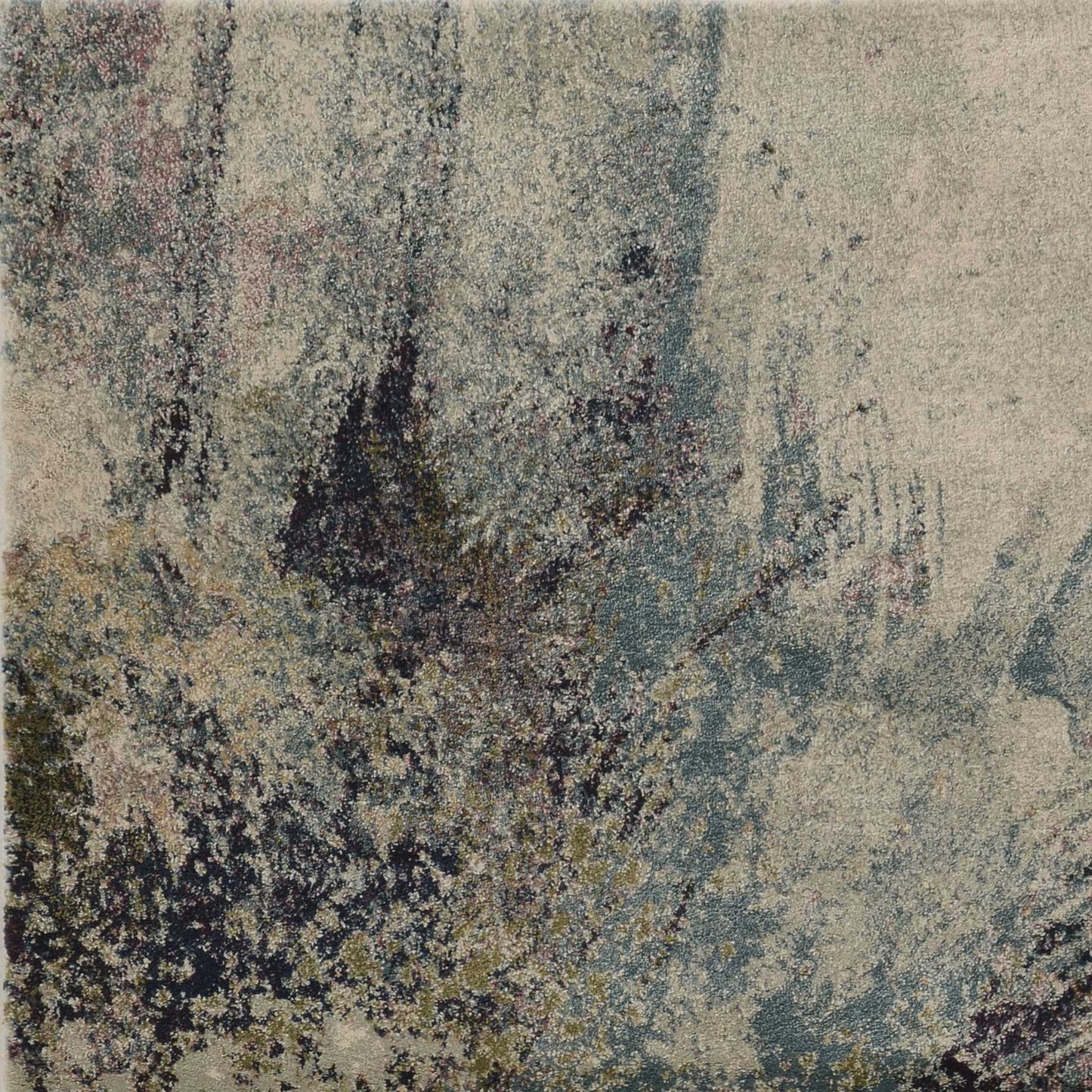 3'X5' Ivory Machine Woven Abstract Splatter Indoor Area Rug