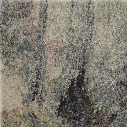 3'X5' Ivory Machine Woven Abstract Splatter Indoor Area Rug