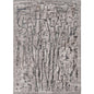7' Grey Machine Woven Abstract  Indoor Runner Rug