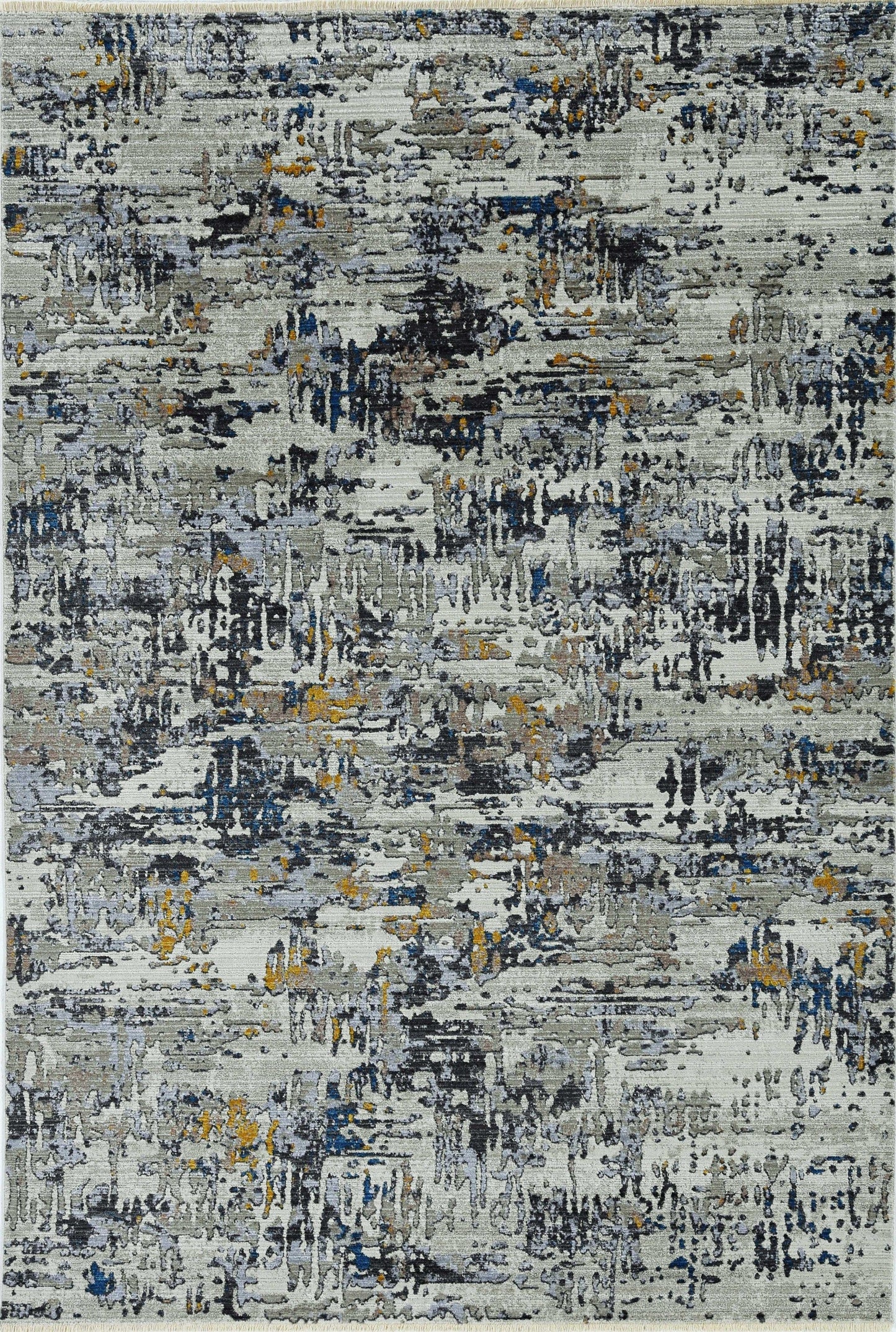 5' X 8' Grey Abstract Transitional Indoor Area Rug