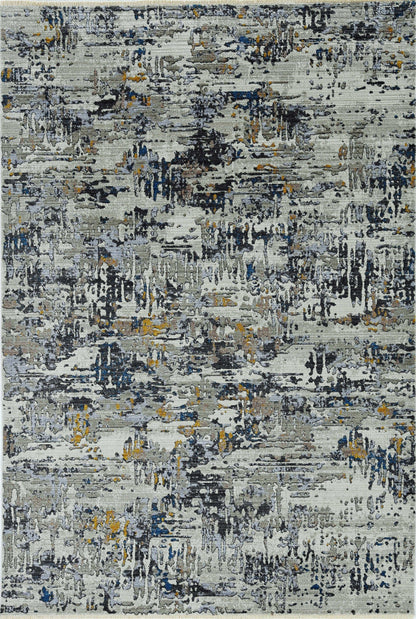 5' X 8' Grey Abstract Transitional Indoor Area Rug