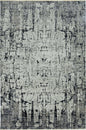 2' X 8' Ivory Or Grey Abstract Cracks Runner Rug