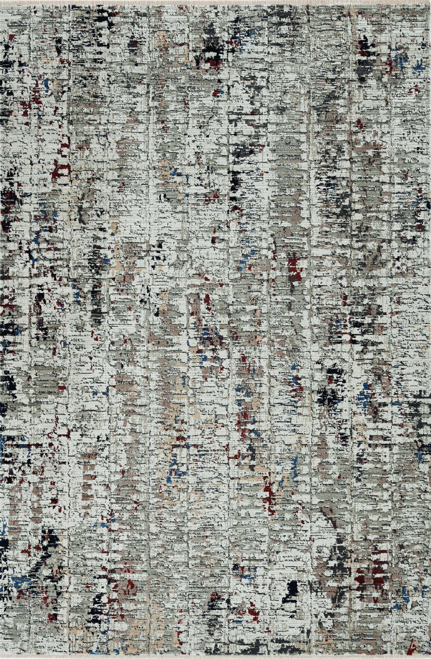 8'X11' Beige Grey Machine Woven Abstract Line Indoor Area Rug
