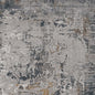 7' Grey Machine Woven Abstract Brushstrokes Indoor Runner  Rug