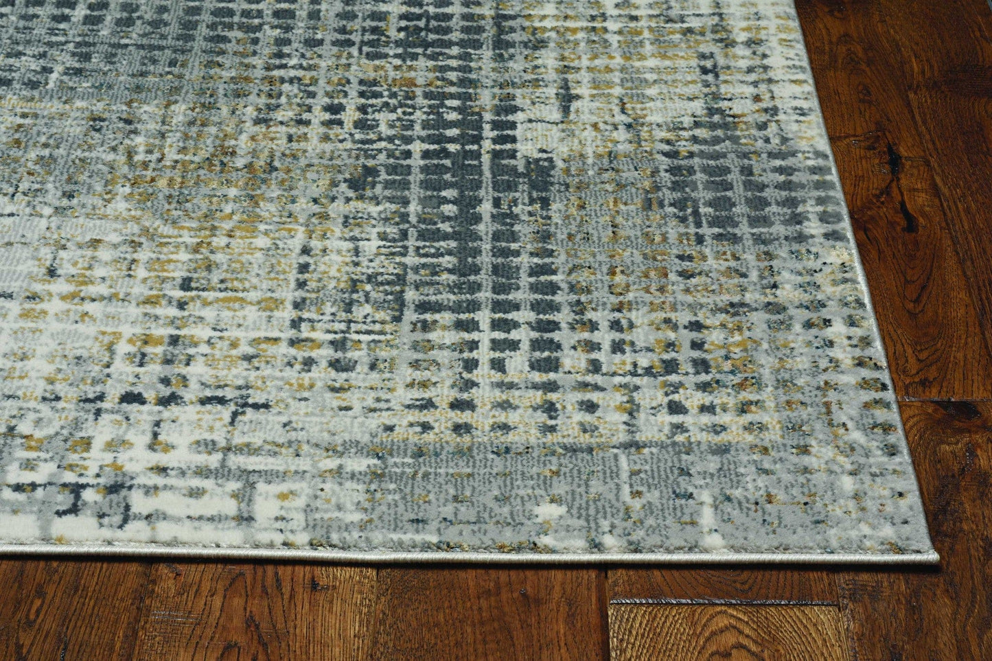 5' X 8' Grey Abstract Tile Area Rug