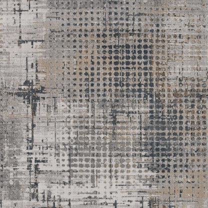 5' X 8' Grey Abstract Tile Area Rug