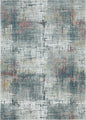 94" X 130" Grey Or  Brick Polypropylene And  Polyester Rug