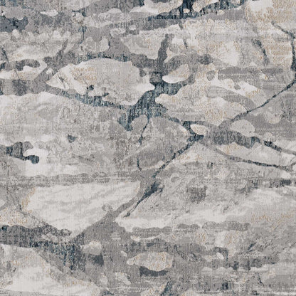 2' X 7' Grey Polypropylene And Polyester Runner Rug