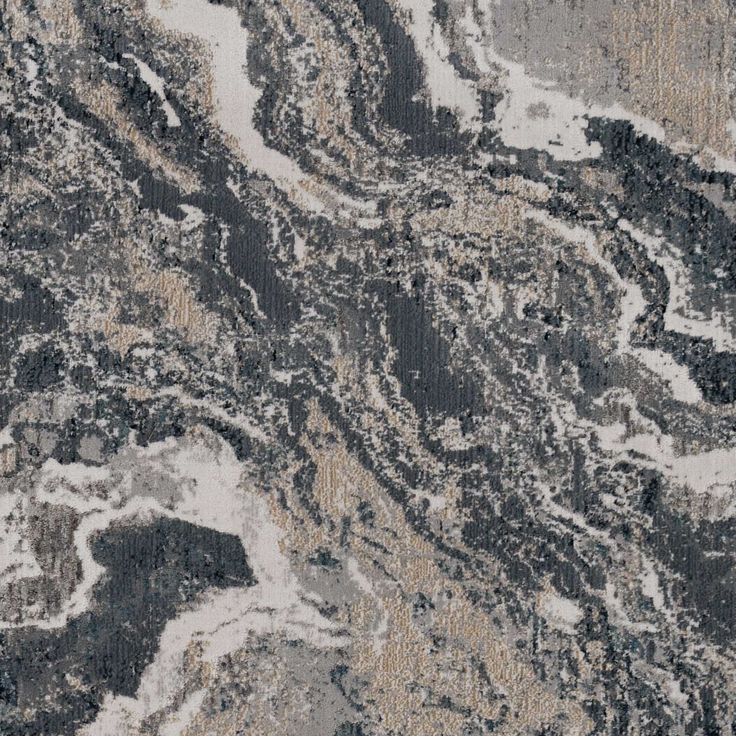 2' X 7' Grey Polypropylene And Polyester Runner Rug