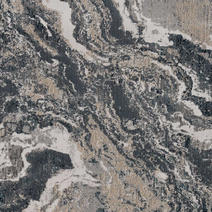 2' X 7' Grey Polypropylene And Polyester Runner Rug