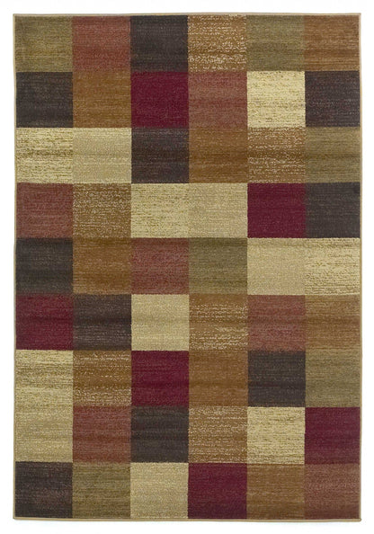 63" X 63" Beige Polypropylene Rug