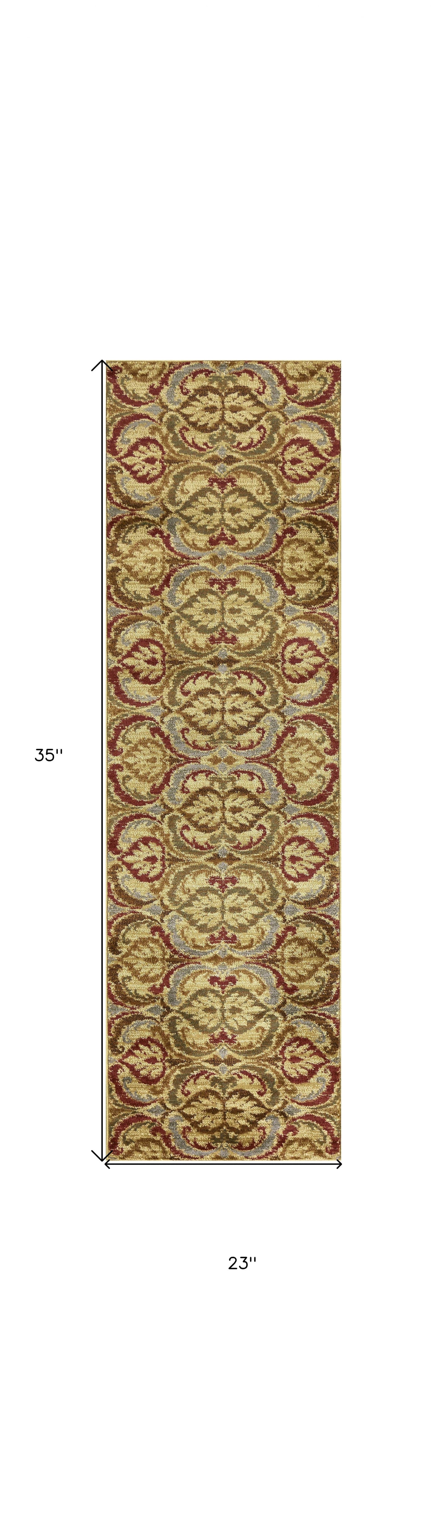 63" X 91" Gold Polypropylene Rug