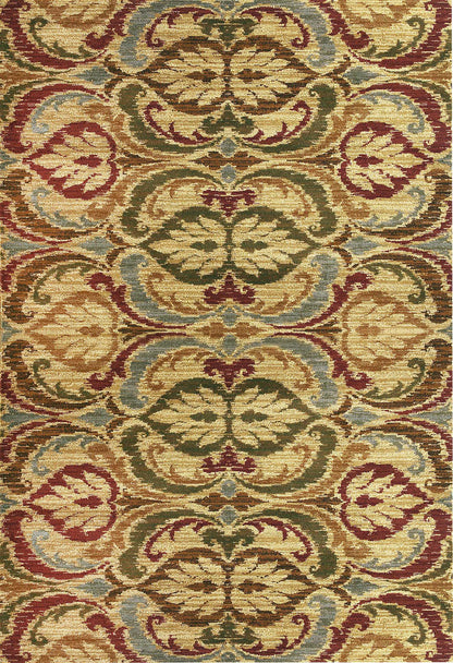 63" X 91" Gold Polypropylene Rug