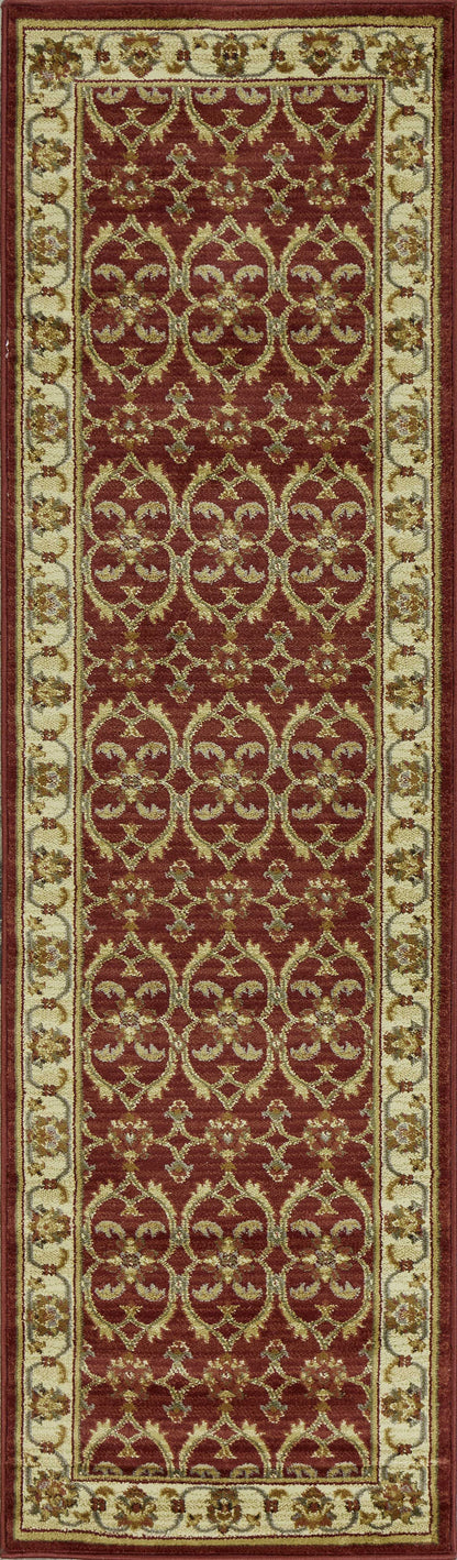 23 X 35 Red Or  Ivory  Polypropylene Rug