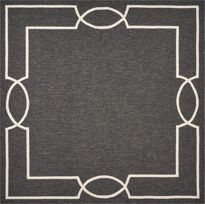 7' Square   Uv Treated Polypropylene Onyx Area Rug