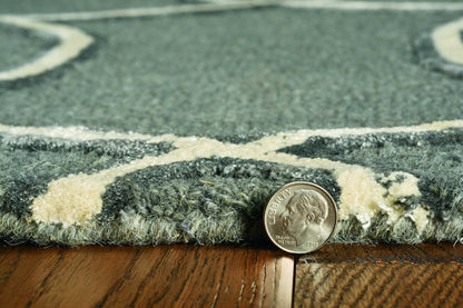 144 X 180 Charcoal Wool Or Viscose Rug