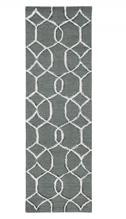 144 X 180 Charcoal Wool Or Viscose Rug