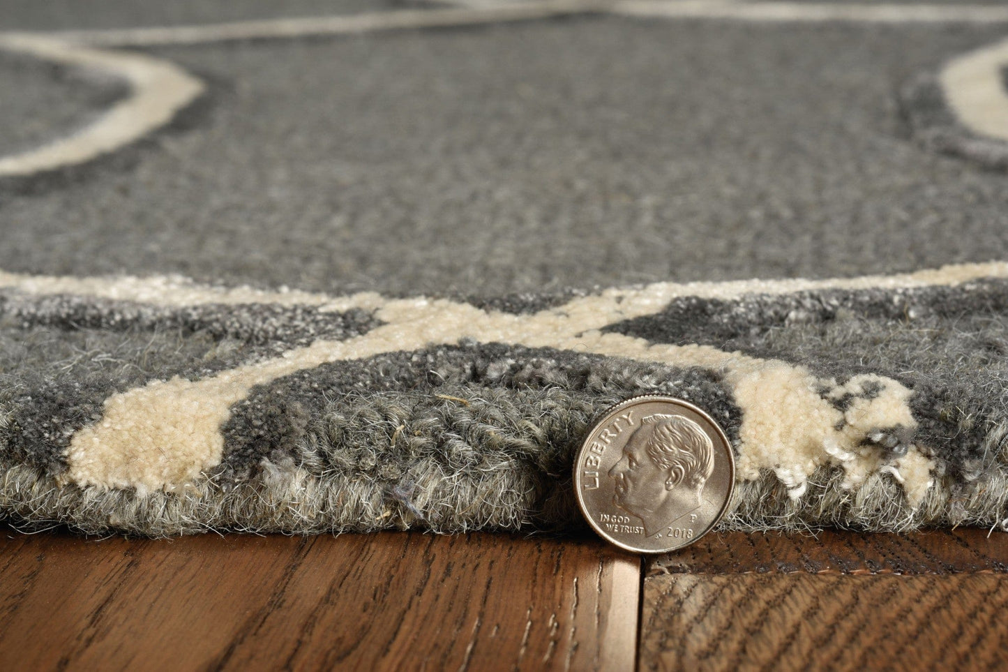144 X 180 Charcoal Wool Or Viscose Rug