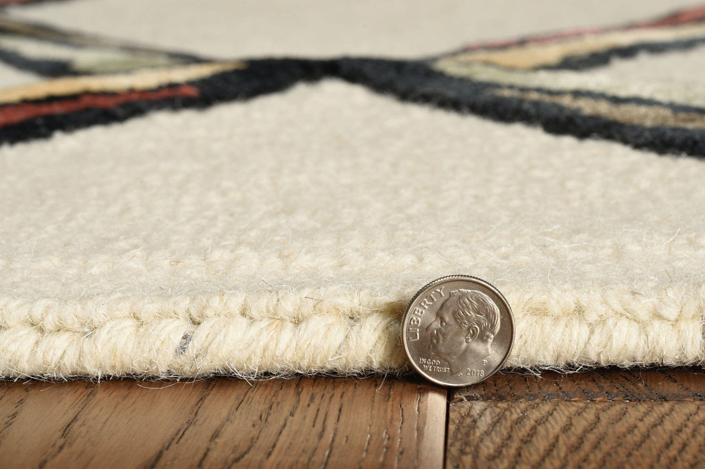 12'X15' Cream Gold Hand Tufted Diamond Pattern Indoor Area Rug