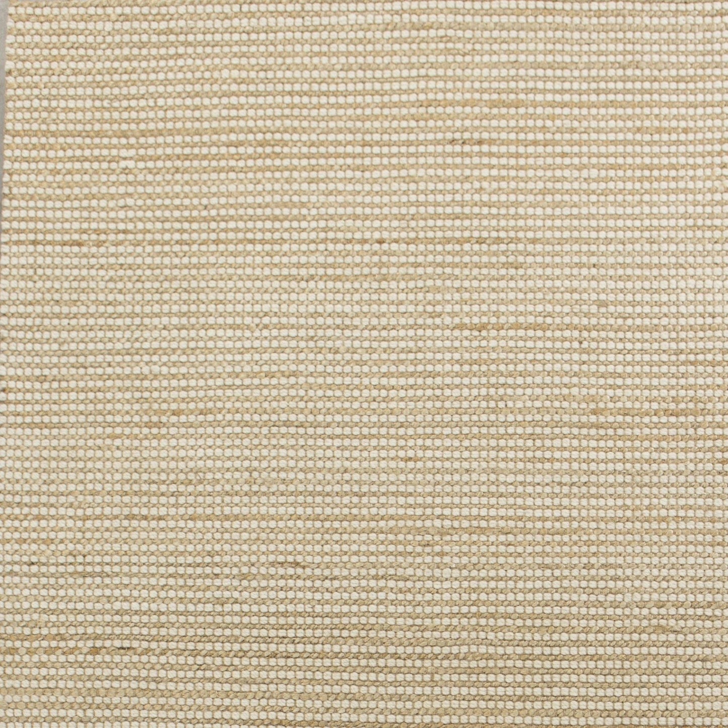 5'X7' Ivory Hand Woven Jute And Wool Indoor Area Rug